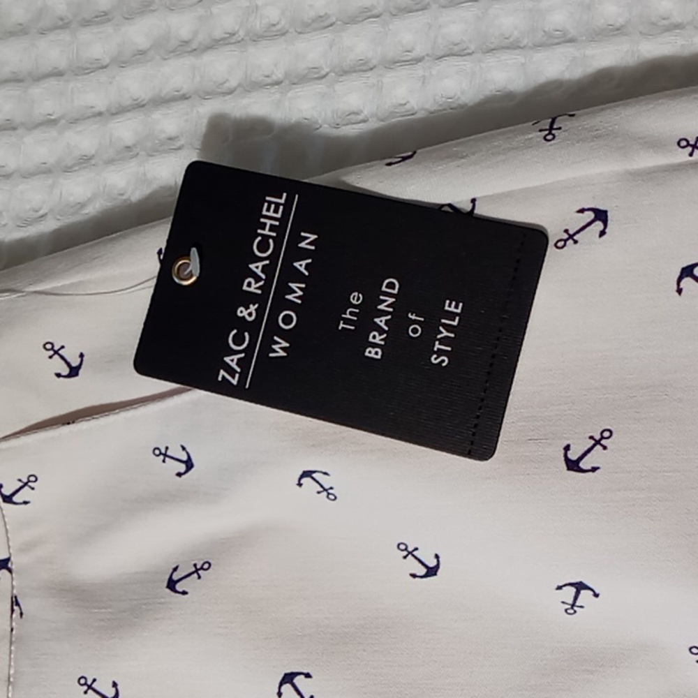 NWT Zac & Rachel Women's Golf Skort White/Navy Anchors Size 18W 2 Pocket - Picture 6 of 12